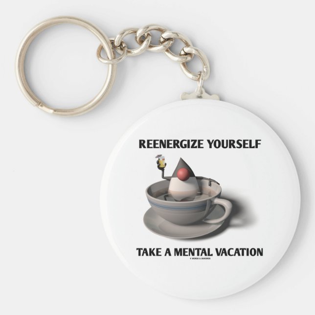 Llavero Redinamízate Para Tomar Una Vacación Mental (Frente)