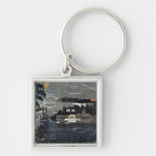 Llavero Redondeo de una curva en el barco de vapor de