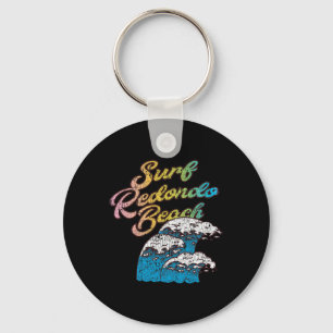 Llavero Redondo Beach, California Surf Vintage Retro 60