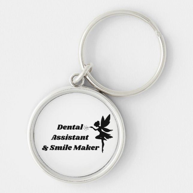 Llavero Redondo de Asistente Dental Sonrisas (Frente)