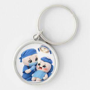 Llavero Redondo de Dentista Bebé Adorable