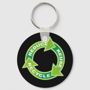 Llavero Reducir la cadena de claves de reciclaje