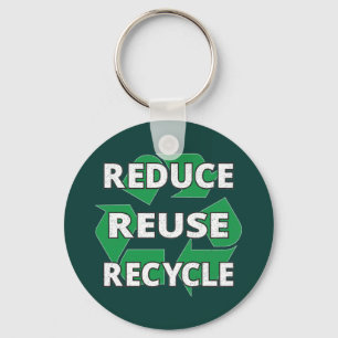 Llavero Reducir la reutilización de reciclar el Día de la