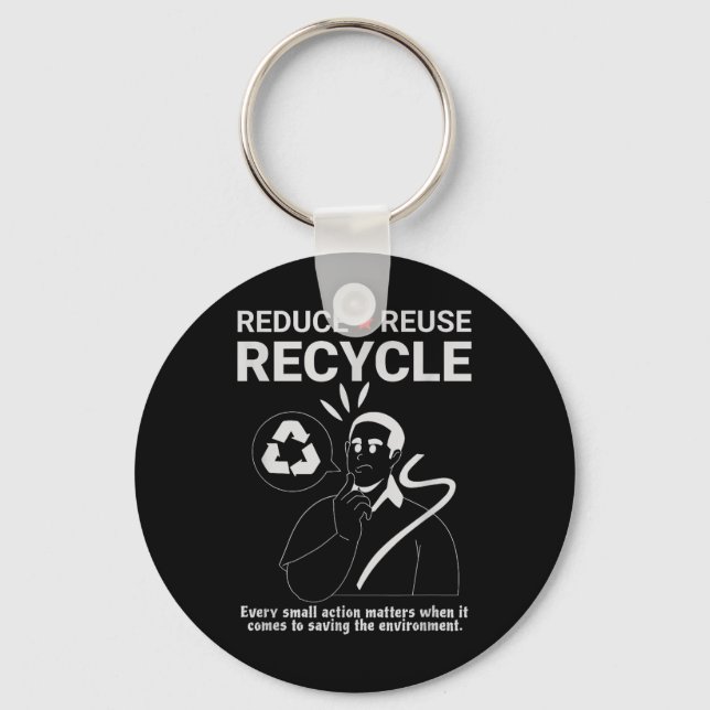 Llavero Reducir, reutilizar, reciclar _ Protección ambient (Anverso)
