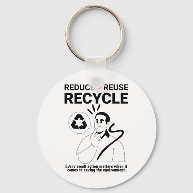 Llavero Reducir, reutilizar, reciclar _ Protección ambient (Anverso)