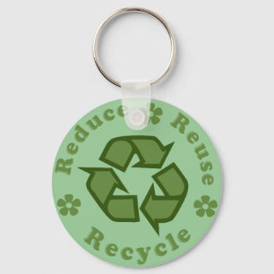 Llavero Reduzca la reutilización reciclan