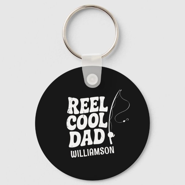Llavero Reel Guay Dad Fishing Funny Padres regalo del día (Anverso)