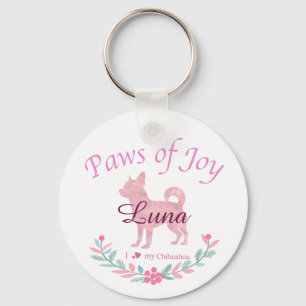 Llavero Refined Pastel Rosa Chihuahua   Navidad Personaliz