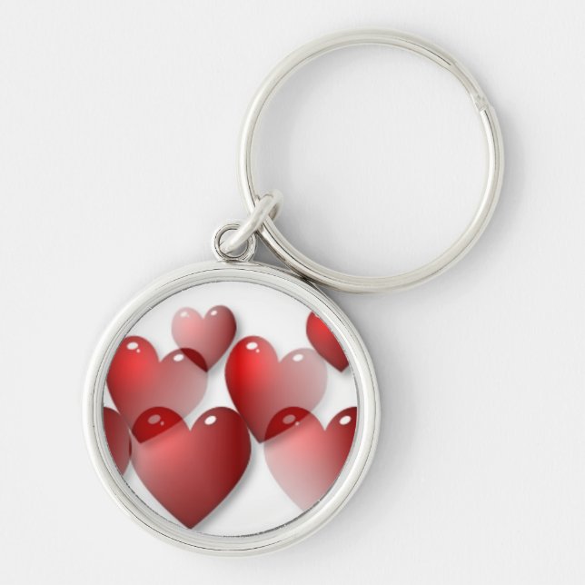 Llavero reflejado de los corazones (Frente)