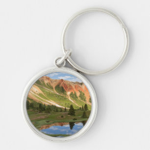 Llavero Reflexión roja de la montaña