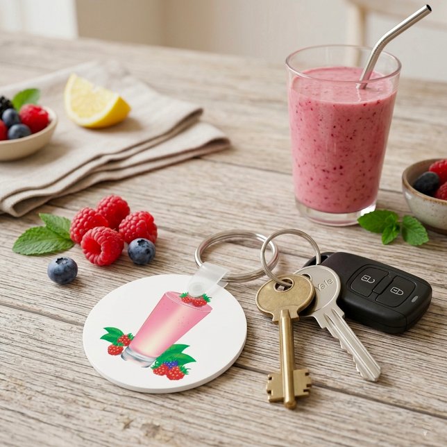 Llavero Refrescante Batido de Frutas Rosa  (Subido por el creador)