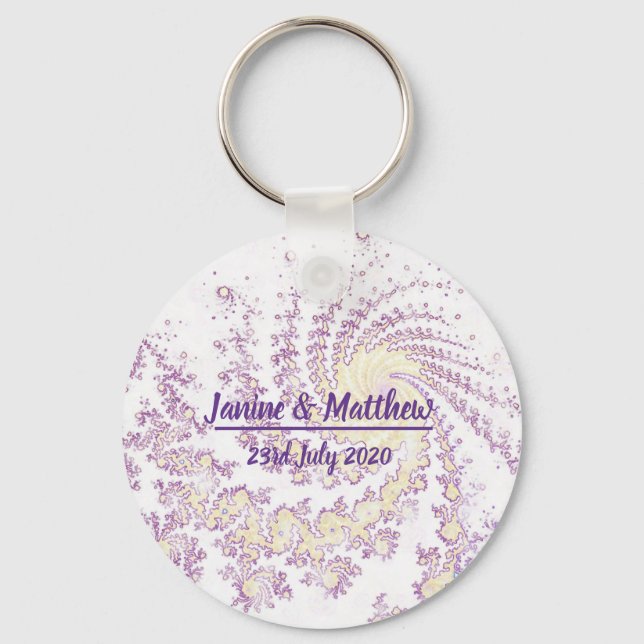 Llavero Regalo Boda rosado bonito (Anverso)