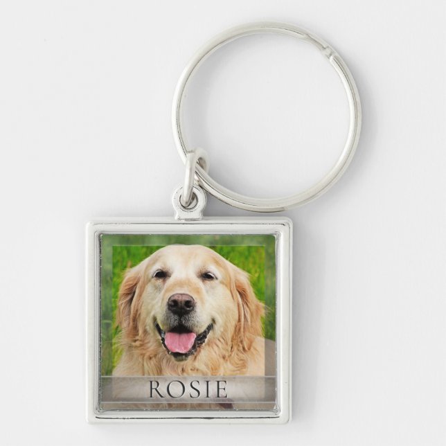 Llavero Regalo conmemorativo de perro personalizado (Frente)