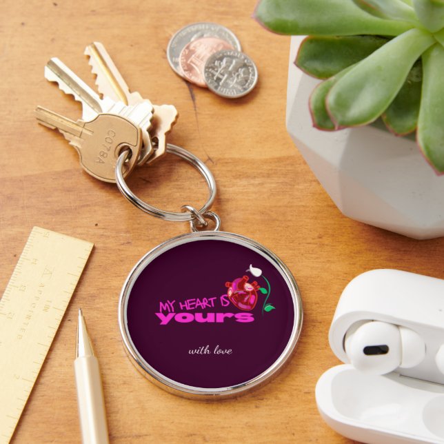 Llavero Regalo Corazón Anatómico Rosa Intenso – (Escritorio )