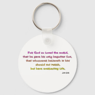 Llavero Regalo cristiano John 3:16