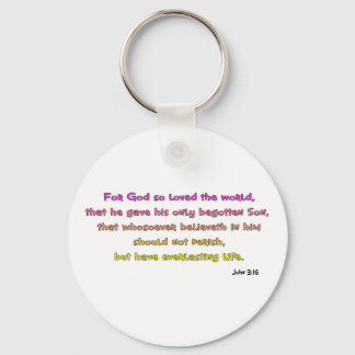 Llavero Regalo cristiano John 3:16