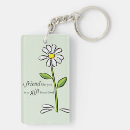 Llavero Regalo de amigo de Dios, Margarita en verde, Relig