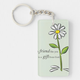 Llavero Regalo de amigo de Dios, Margarita en verde, Relig