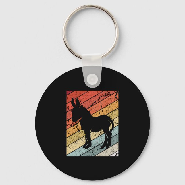 Llavero Regalo de animales de mulas de burro retro (Anverso)