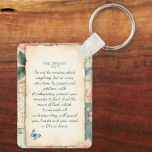 Llavero Regalo de ánimo cristiano Filipenses 4:6–7