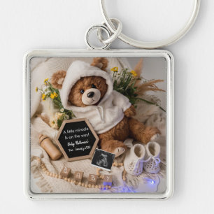 Llavero regalo de anuncio de embarazo de osito Teddy Bear