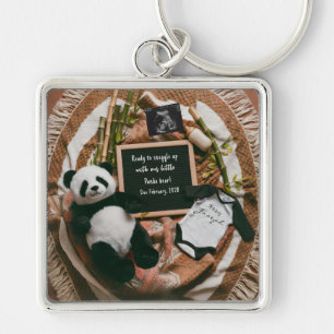 Llavero Regalo de anuncio de embarazo de Panda Neutral Boh