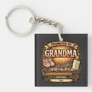 Llavero Regalo de anuncio de embarazo para la abuela 