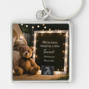 Llavero regalo de anuncio de embarazo Teddy Bear Cozy Nigh
