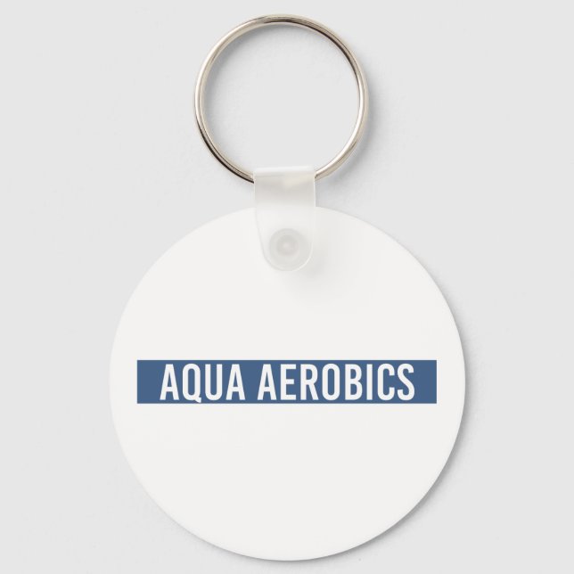 Llavero Regalo de Aqua Aerobics Minimalista Water Aerobics (Anverso)