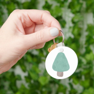Llavero Regalo de árbol dibujado a mano minimalista en ver