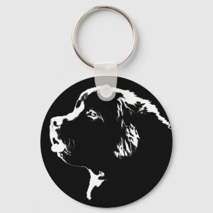 Llavero Regalo de arte de Newfoundland Dog Keychain Newfou