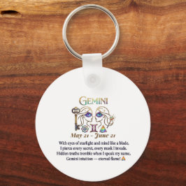Llavero Regalo de arte de Zodíaco Géminis Genial
