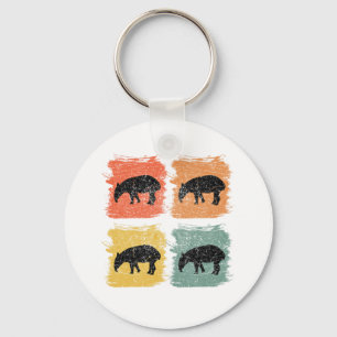 Llavero Regalo de arte pop retro animal de Tapir