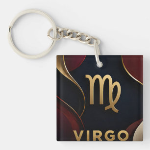 Llavero Regalo de astrología celestial de lujo para Virgo