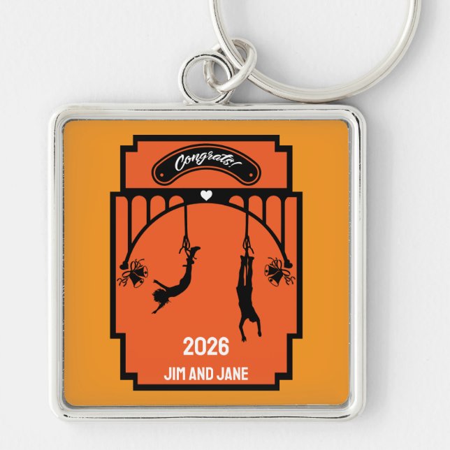 Llavero Regalo de Boda de Salto de Bungee (Frente)