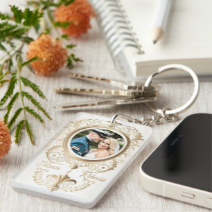 Llavero Regalo de Boda Elegante para Novia y Novio