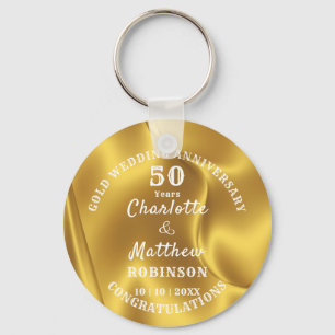 Llavero Regalo de bodas de oro personalizado por 50 aniver