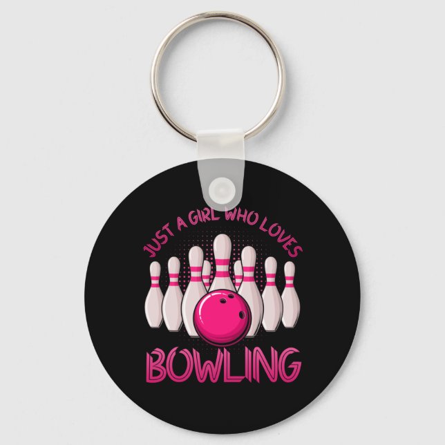 Llavero Regalo de boliche para Chicas Mujeres Bowlers (Anverso)