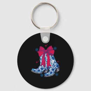 Llavero Regalo de botas con lazo de vaquera divertida de N