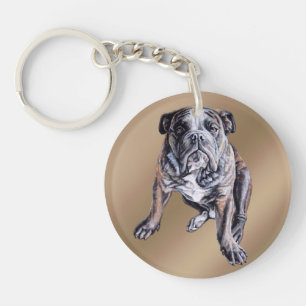 Llavero Regalo de Bulldog inglés personalizado de Keychain