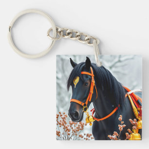 Llavero 🤎 Regalo de caballo castaño para fans ecuestres �