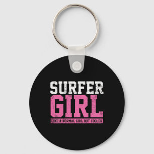 Llavero Regalo de chica surfista surfando