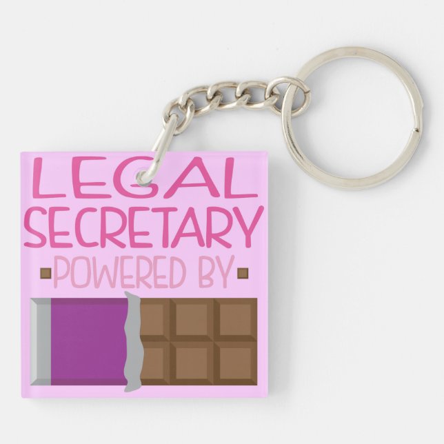 Llavero Regalo de chocolate para la secretaria legal (Atrás)