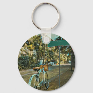 Llavero Regalo de ciclismo sobre el amante Pintura en bi