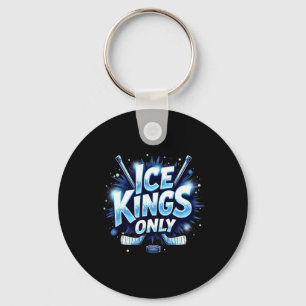 Llavero Regalo de cita divertida de hockey sobre hielo Rey