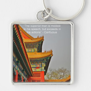 Llavero Regalo de citas de la antigua arquitectura china C