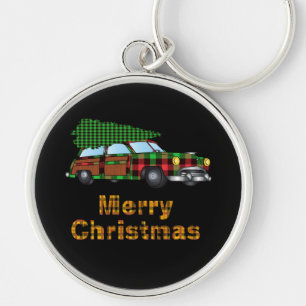 Llavero Regalo de coche de madera de Navidad para vacacion