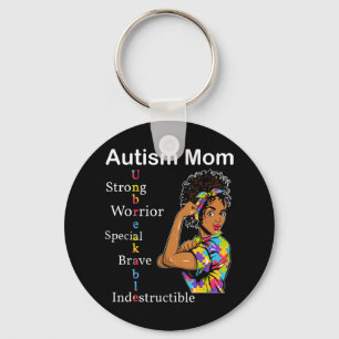 Llavero Regalo de conciencia autista con afroamericano ame