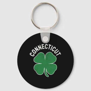 Llavero Regalo de Connecticut Día de San Patricio Trébol I