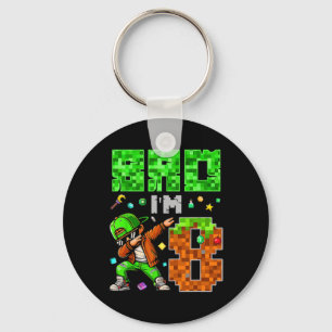 Llavero Regalo de cumpleaños al estilo Pixel Dab Gamer par